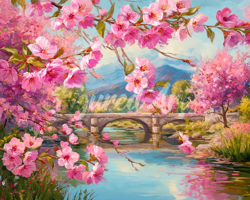 Diamond Painting - Broderie Diamant - Pont aux Fleurs de Cerisier