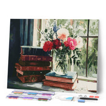 Charger l'image dans la galerie, Broderie Diamant - Livres Anciens et Fleurs