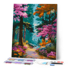 Charger l'image dans la galerie, Broderie Diamant - Sentier Forestier en Fleurs
