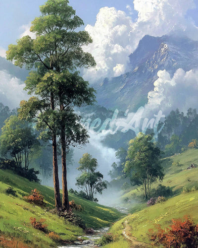 Diamond Painting - Broderie Diamant - Vallée Brumeuse