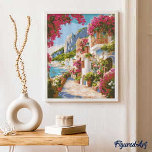 Broderie Diamant - Allée Fleurie de Capri