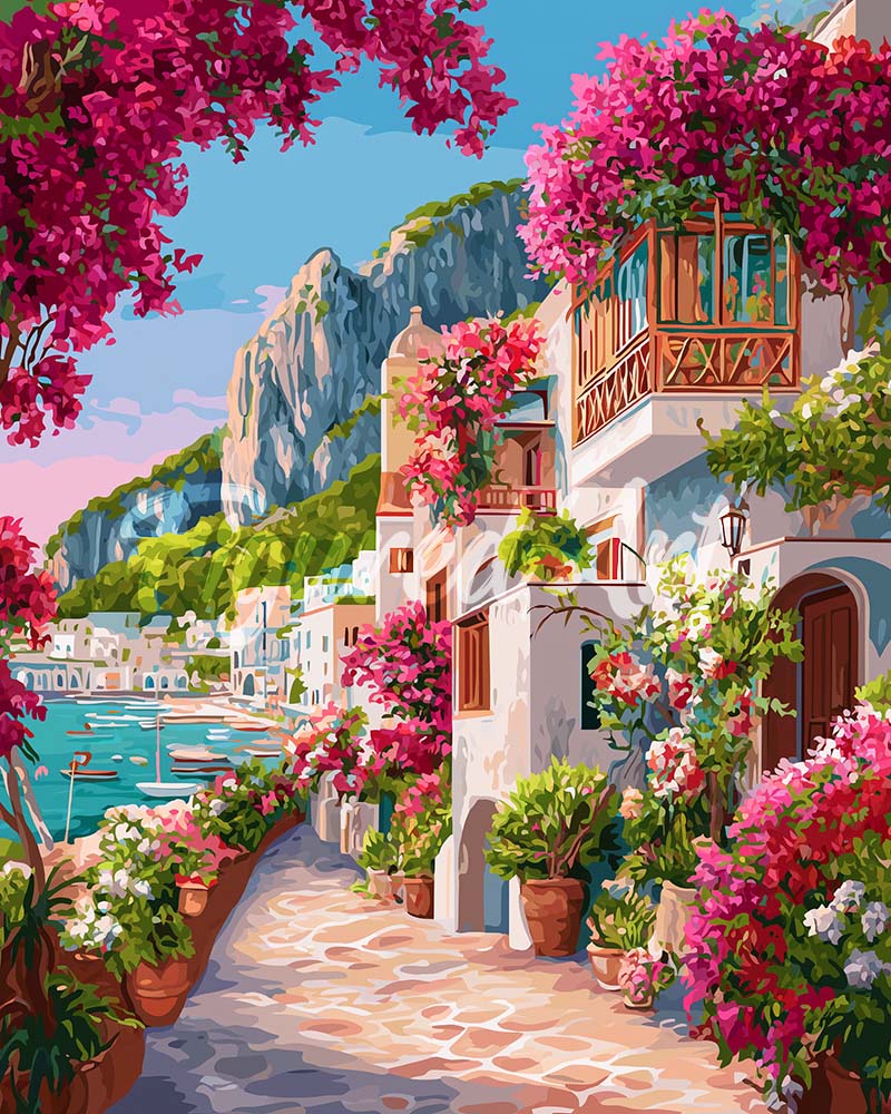 Diamond Painting - Broderie Diamant - Allée Fleurie de Capri