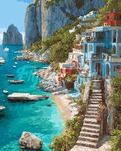 Diamond Painting - Broderie Diamant - Paradis au Bord de la Falaise