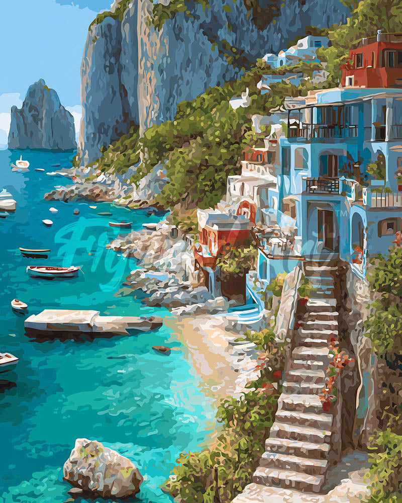 Diamond Painting - Broderie Diamant - Paradis au Bord de la Falaise