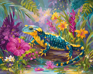 Diamond Painting - Broderie Diamant - Salamandre Joyeuse