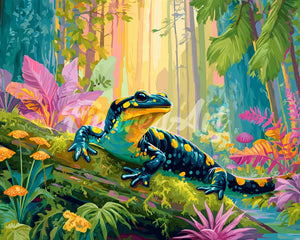 Diamond Painting - Broderie Diamant - Salamandre des Bois