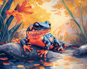 Diamond Painting - Broderie Diamant - Salamandre Lunatique
