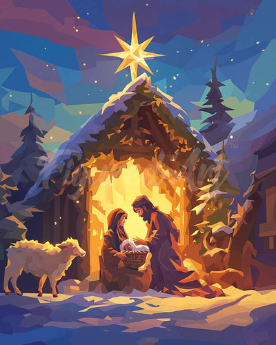 Diamond Painting - Broderie Diamant - Douce Nuit 40x50cm toile tendue sur châssis