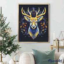 Charger l'image dans la galerie, Broderie Diamant - Renne Majestueux 40x50cm toile tendue sur châssis