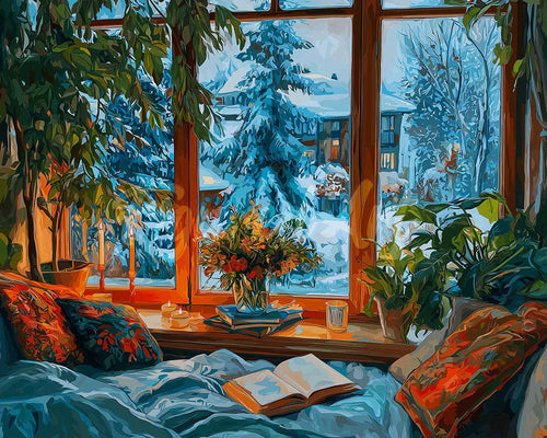 Diamond Painting - Broderie Diamant - Soirée d'Hiver Douillette