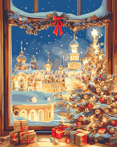Diamond Painting - Broderie Diamant - Lumière de la Veillée de Noël