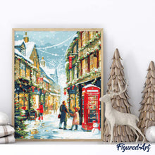 Charger l&#39;image dans la galerie, Broderie Diamant - Rue de Noël Britannique