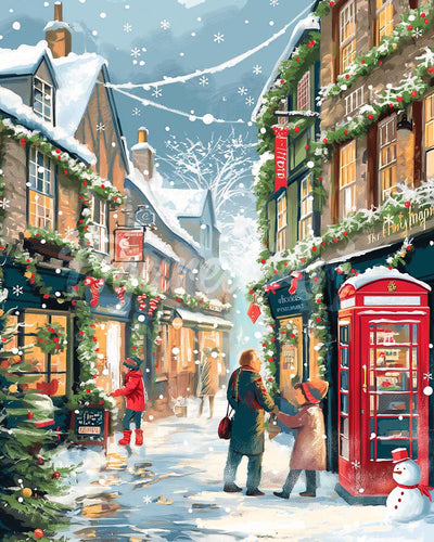 Diamond Painting - Broderie Diamant - Rue de Noël Britannique