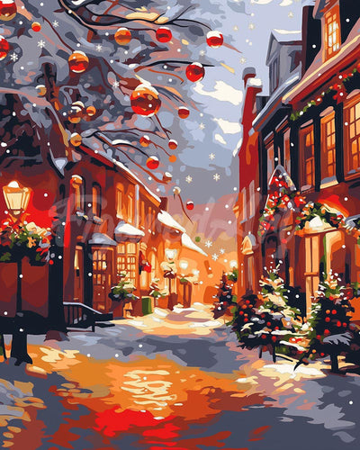 Diamond Painting - Broderie Diamant - Noël à l'Heure Dorée