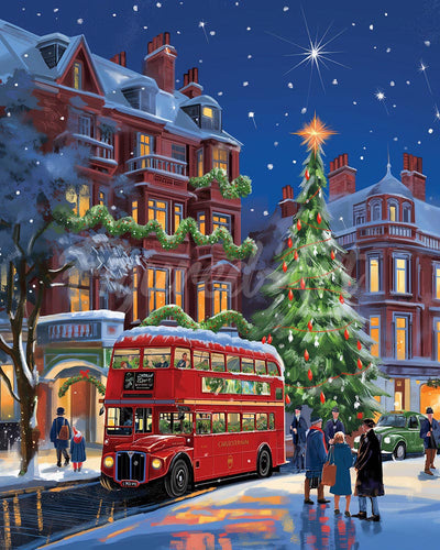 Diamond Painting - Broderie Diamant - Rue de Noël à Londres