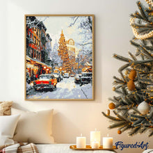 Charger l&#39;image dans la galerie, Broderie Diamant - Rue d&#39;Hiver à New York