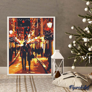 Broderie Diamant - Nuit de Noël Romantique