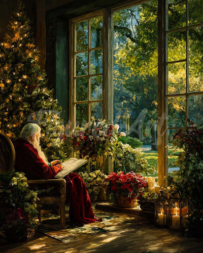 Diamond Painting - Broderie Diamant - Moment de Calme du Père Noël