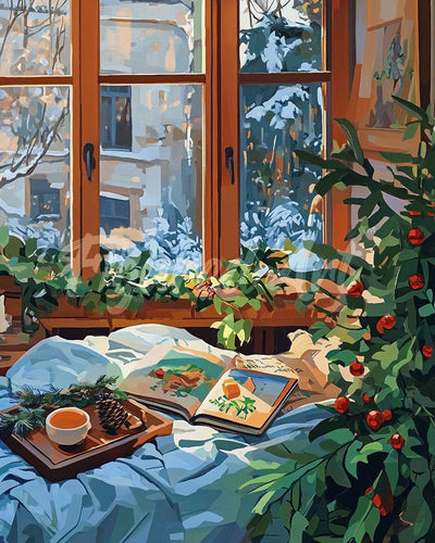 Diamond Painting - Broderie Diamant - Hiver Douillet au Lit
