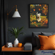 Charger l&#39;image dans la galerie, Broderie Diamant - Chiot joyeux en automne