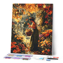 Charger l'image dans la galerie, Broderie Diamant - Fée du jardin d'automne