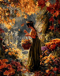 Diamond Painting - Broderie Diamant - Fée du jardin d'automne