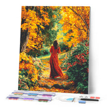 Charger l'image dans la galerie, Broderie Diamant - Femme en rouge