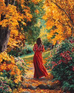 Diamond Painting - Broderie Diamant - Femme en rouge