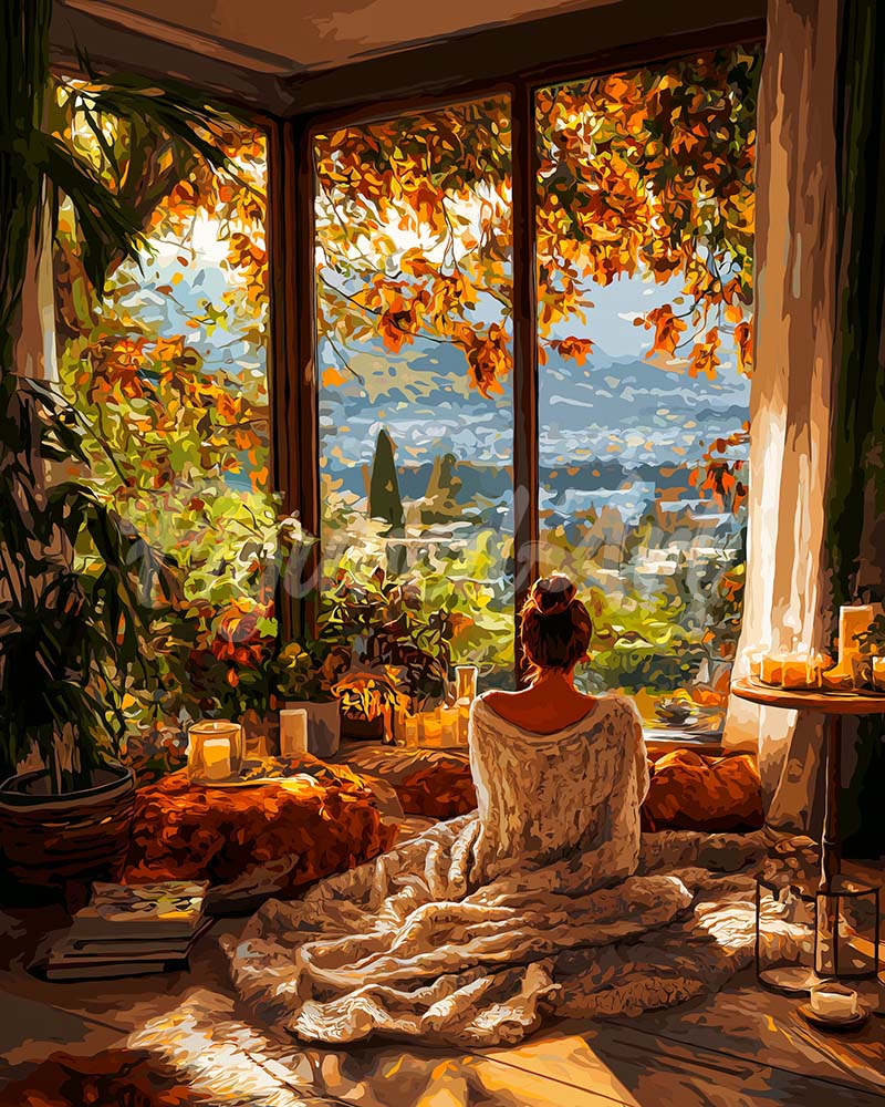 Diamond Painting - Broderie Diamant - Matin d'automne douillet