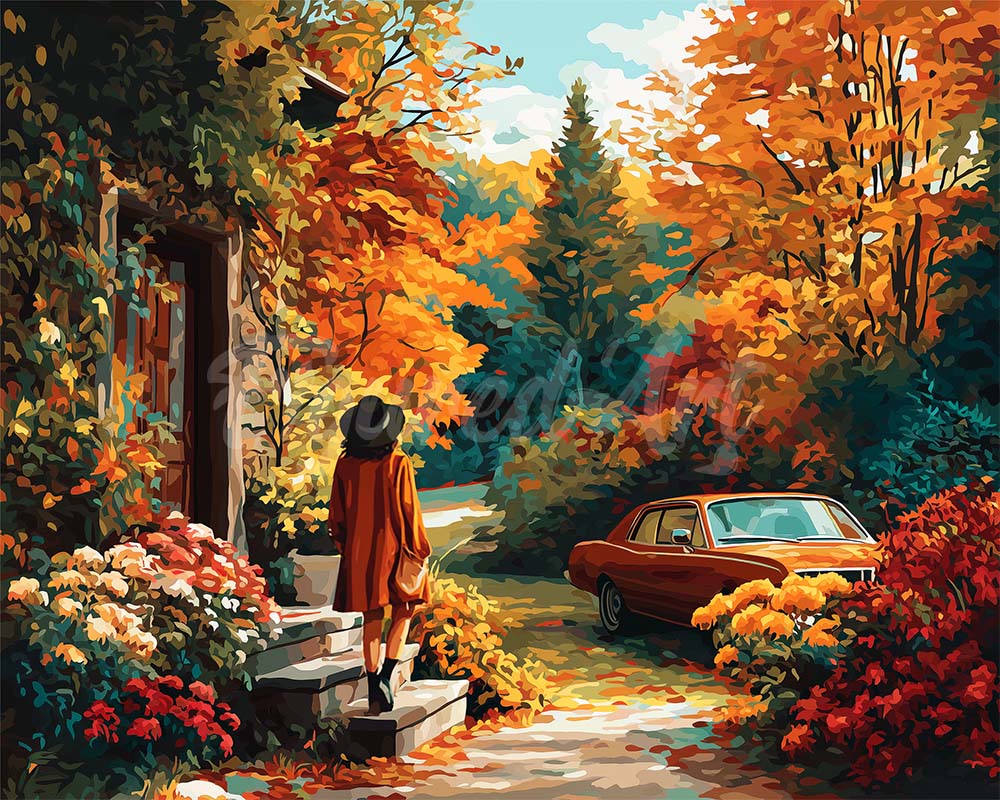Diamond Painting - Broderie Diamant - Adieu en automne