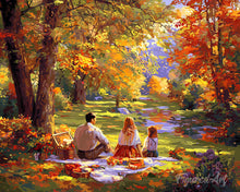 Charger l'image dans la galerie, Diamond Painting - Broderie Diamant - Pique-nique familial d'automne