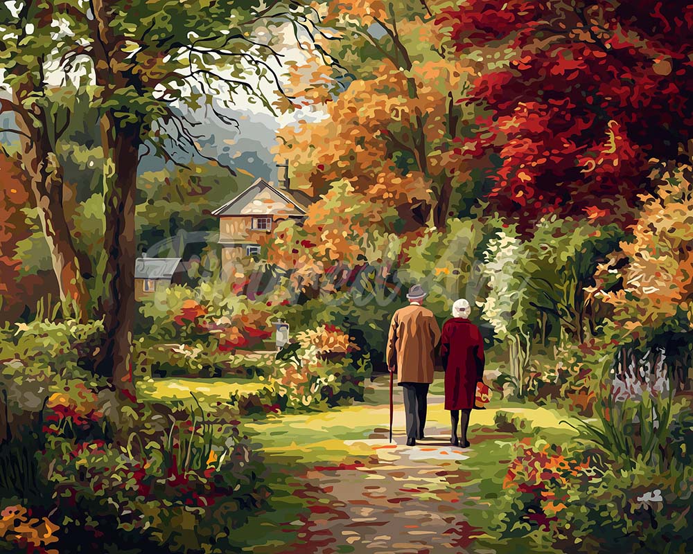 Diamond Painting - Broderie Diamant - Amour éternel en automne