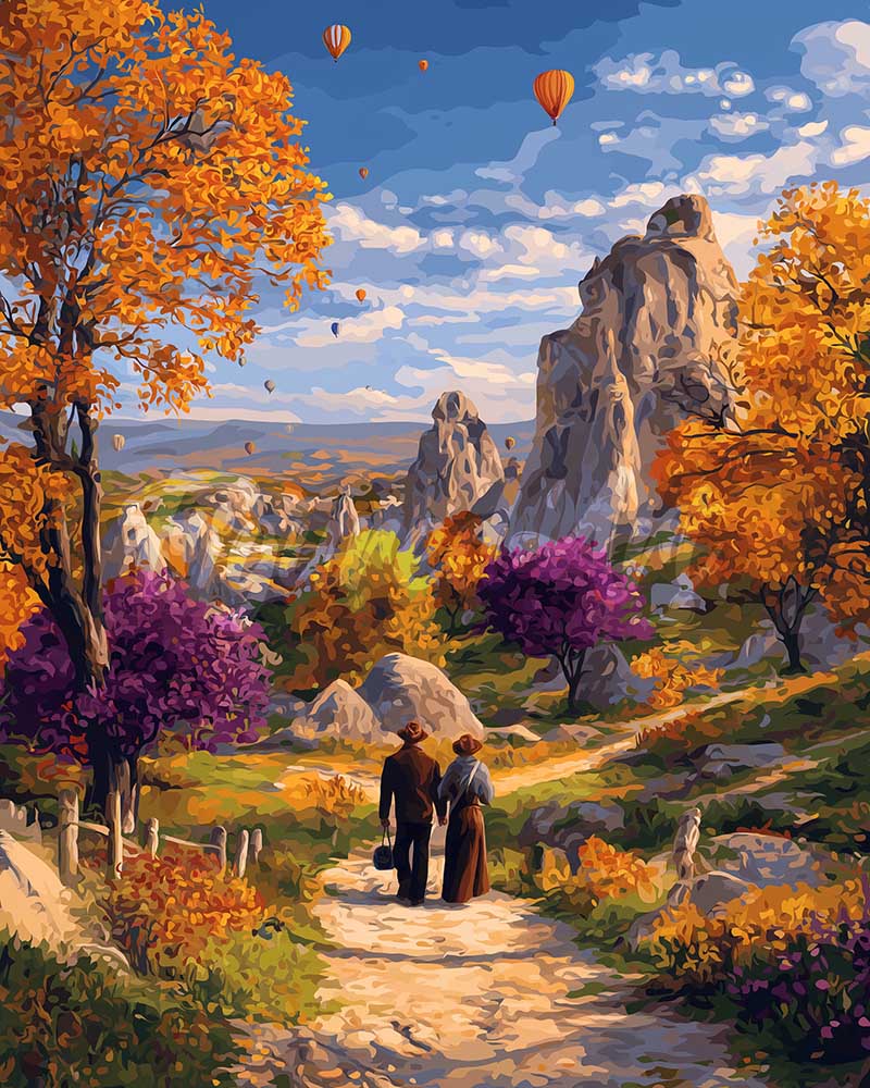Diamond Painting - Broderie Diamant - Automne romantique en Cappadoce