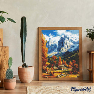 Broderie Diamant - Automne dans les Dolomites