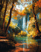 Charger l&#39;image dans la galerie, Diamond Painting - Broderie Diamant - Cascade d&#39;automne