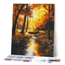 Charger l'image dans la galerie, Broderie Diamant - Ruisseau doré d'automne