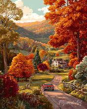 Charger l'image dans la galerie, Diamond Painting - Broderie Diamant - Route de campagne en automne