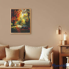 Charger l&#39;image dans la galerie, Broderie Diamant - Sur la route en automne