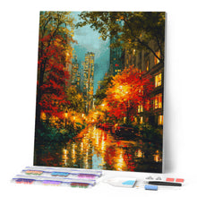 Charger l'image dans la galerie, Broderie Diamant - Lumières de la ville en automne