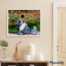 Charger l'image dans la galerie, Diamond Painting - Camille Monet et un enfant au jardin à Argenteuil - Monet