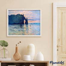 Charger l'image dans la galerie, Diamond Painting - La Falaise à Étretat, coucher de soleil - Monet