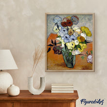 Charger l'image dans la galerie, Diamond Painting - Nature morte : vase avec roses et anémones - Van Gogh