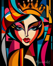 Charger l'image dans la galerie, Diamond Painting - Broderie Diamant - Reine Abstraite Éclatante