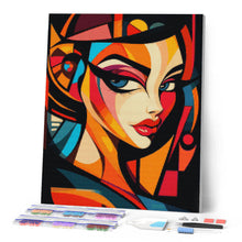 Charger l'image dans la galerie, Broderie Diamant - Visage Glamour Abstrait Éclatant