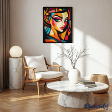 Charger l'image dans la galerie, Broderie Diamant - Visage Glamour Abstrait Éclatant