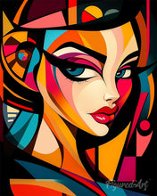 Charger l'image dans la galerie, Diamond Painting - Broderie Diamant - Visage Glamour Abstrait Éclatant