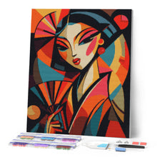 Charger l'image dans la galerie, Broderie Diamant - Geisha Abstraite Éclatante