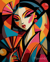 Charger l'image dans la galerie, Diamond Painting - Broderie Diamant - Geisha Abstraite Éclatante
