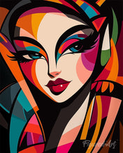 Charger l'image dans la galerie, Diamond Painting - Broderie Diamant - Femme Abstraite Éclatante