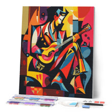 Charger l'image dans la galerie, Broderie Diamant - Guitariste Abstrait Éclatant